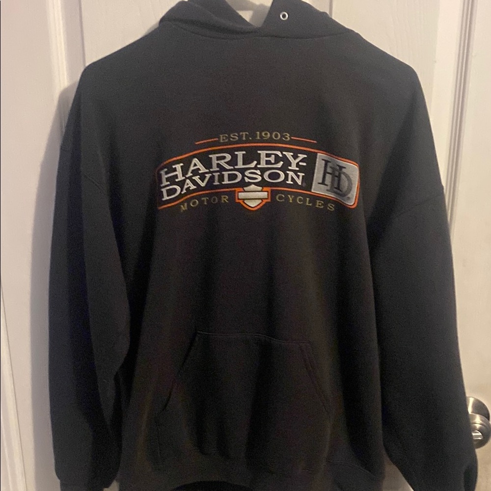Harley-Davidson Dark Grey Hoodie Casual Wear